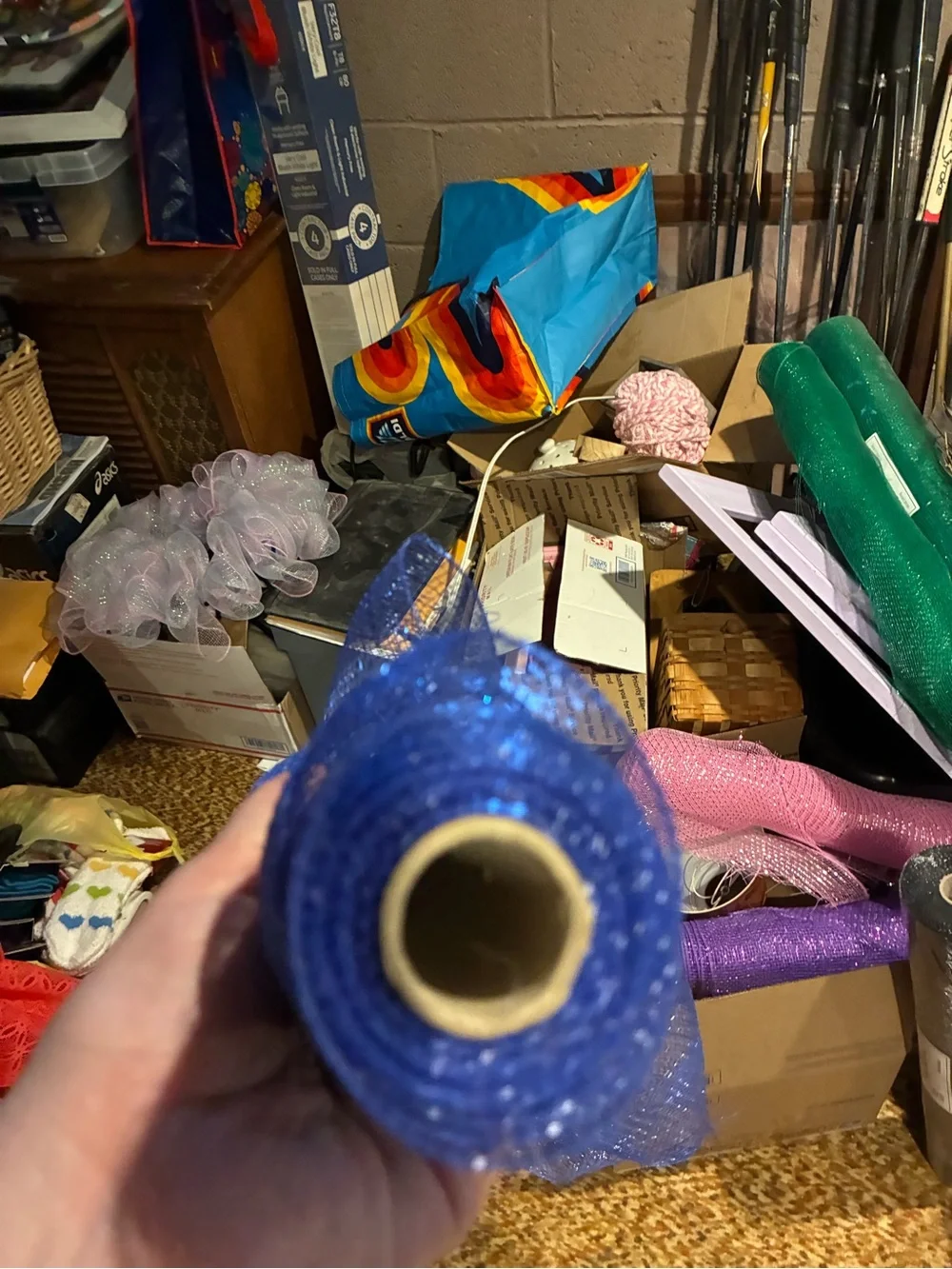Royal Blue Decorative Mesh Roll for Parties and Crafts